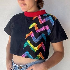Retro vintage styled 80’s color pop shirt